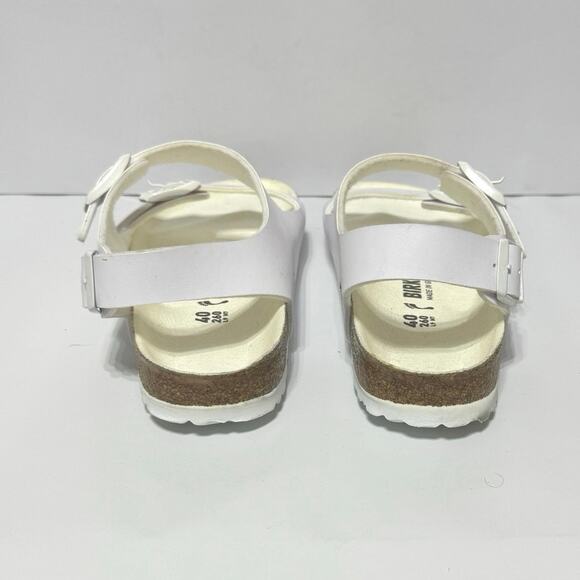 Birkenstock Milano Sandals White Birko-Flor Adjustable Straps Size 40 L 9 M7 - Picture 4 of 11